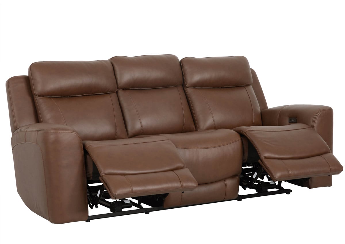 Calgary Leather Power Reclining Sofa Or Set With Power Headrest Available