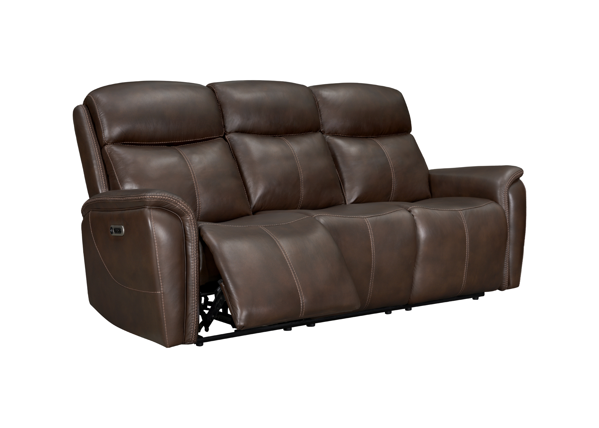 Cascade Leather Match Power Reclining Sofa Or Set With Power Headrest
