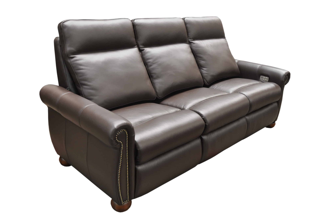 Amos Power Reclining Leather Sofa or Set Power Lumbar Available