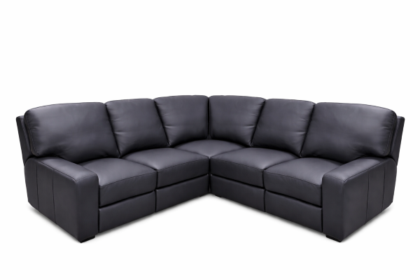 Mavien Reclining Leather Sectional - Available with Power Recline | Power Lumbar