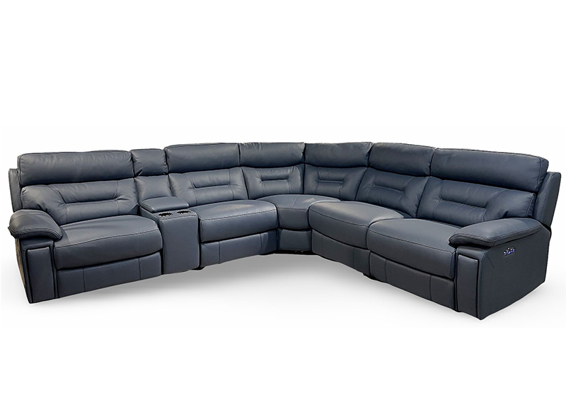Tahoe Power Reclining Leather Sectional Power Headrest
