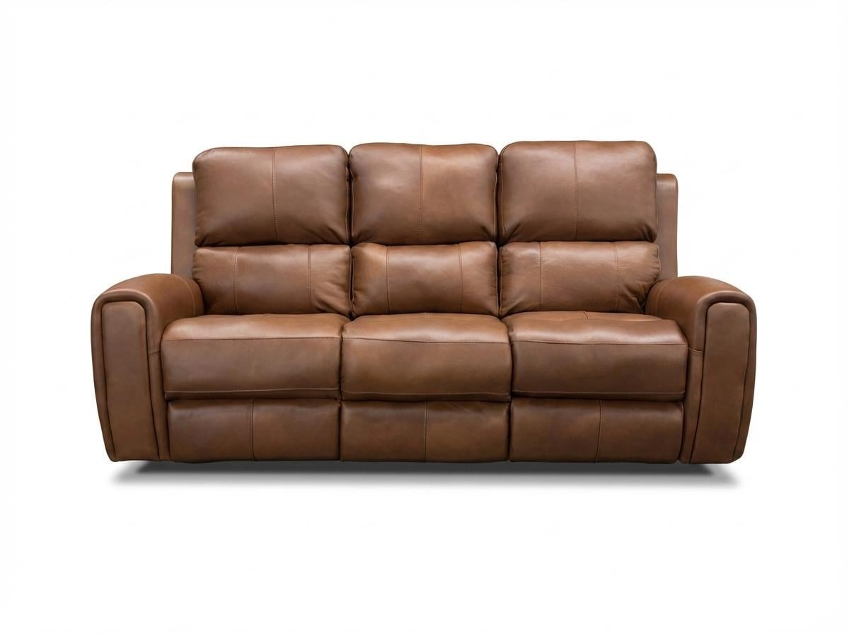 Asgard Power Reclining Leather Sofa or Set With Power Tilt Headrest | Power Lumbar