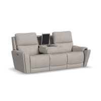 Flexsteel Carter Power Reclining Sofa or Set - With Power Tilt Headrest | Power Lumbar And Drop Down Table