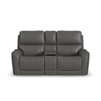 Flexsteel Carter Power Reclining Sofa or Set - With Power Tilt Headrest | Power Lumbar And Drop Down Table