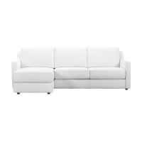 Lombardi Leather Sleeper Storage Sectional