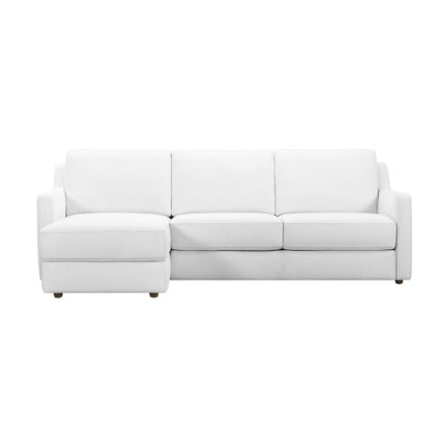 Lombardi Leather Sleeper Storage Sectional