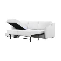 Lombardi Leather Sleeper Storage Sectional