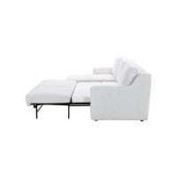 Lombardi Leather Sleeper Storage Sectional
