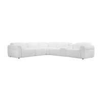 Duke Power Reclining Leather Sectional with Power Headrest Get FREE Leather Samples