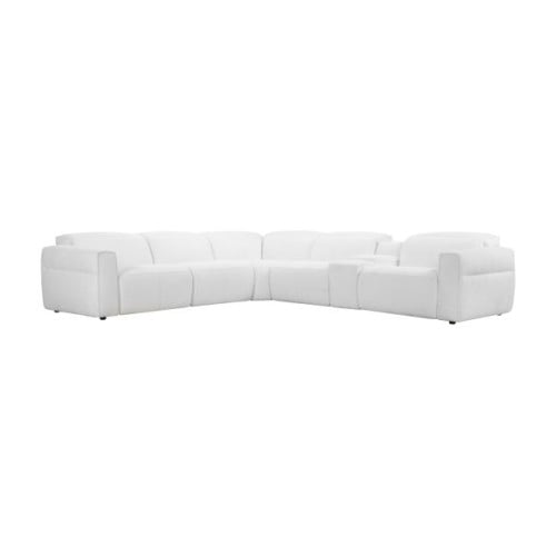 Duke Power Reclining Leather Sectional with Power Headrest Get FREE Leather Samples