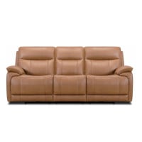 Aresa Power Reclining Leather Sofa or Set With Power Headrests Get FREE Leather Samples