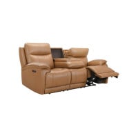 Aresa Power Reclining Leather Sofa or Set With Power Headrests Get FREE Leather Samples