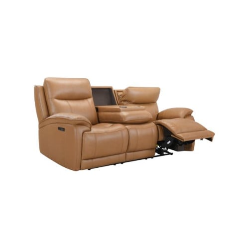 Aresa Power Reclining Leather Sofa or Set With Power Headrests Get FREE Leather Samples