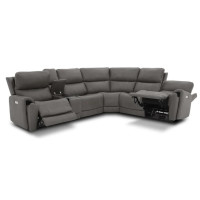 Flexsteel Carter Power Reclining Sectional With Power Tilt Headrest And Power Lumbar