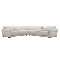 Napa Power Reclining Leather Sectional with Power Headrest Get FREE Leather Samples