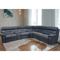 Tahoe Power Reclining Leather Sectional Power Headrest