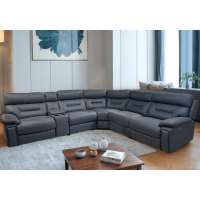 Tahoe Power Reclining Leather Sectional Power Headrest