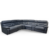 Tahoe Power Reclining Leather Sectional Power Headrest
