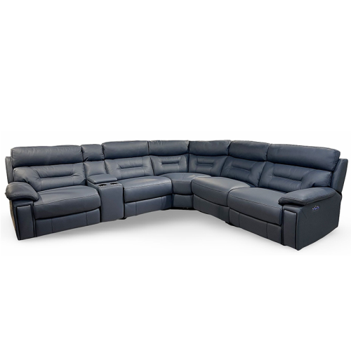 Tahoe Power Reclining Leather Sectional Power Headrest