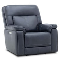 Harmony Triple Power Reclining Leather Sofa Home Theater Speaker Air Massage 3-Zone Heating Zero Gravity