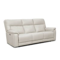 Harmony Triple Power Reclining Leather Sofa Home Theater Speaker Air Massage 3-Zone Heating Zero Gravity
