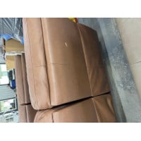 Scratch & Dent Carden Manual Reclining Leather Sofa & Loveseat ONLY 1 AVAILABLE Ready To Ship In Grade 60 Rangers Russet