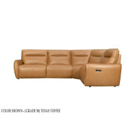 Marla Power Reclining Leather Sectional With Power Headrest Get FREE Leather Samples