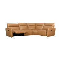 Marla Power Reclining Leather Sectional With Power Headrest Get FREE Leather Samples