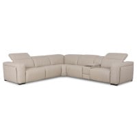 Orlando Power Reclining Leather Sectional Power Headrest