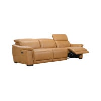 Messa Power Reclining Leather Sectional With Power Headrest Get FREE Leather Samples