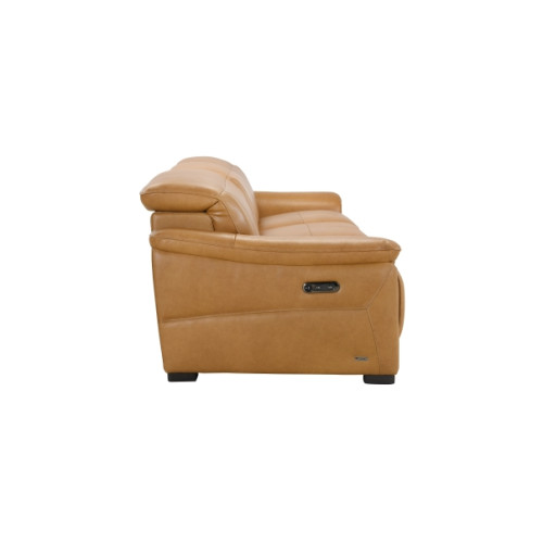 Messa Power Reclining Leather Sectional With Power Headrest Get FREE Leather Samples