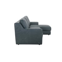 Lombardi Leather Sleeper Storage Sectional