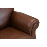 Brand New Camari  Leather Sofa ONLY 1 Available in Atollo Chestnut 60% Off