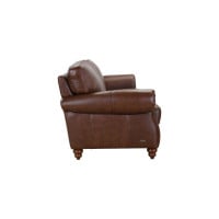 Brand New Camari  Leather Sofa ONLY 1 Available in Atollo Chestnut 60% Off