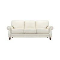 Floor Model Camari  Leather Sofa ONLY 1 Available in Marco Cream 60% Off
