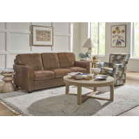Auburn Leather Queen Sleeper Sofa
