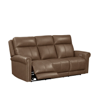 Flexsteel Alexander Power Reclining Leather Sofa or Set - With Power Tilt Headrest | Power Lumbar