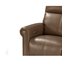 Flexsteel Alexander Power Reclining Leather Sofa or Set - With Power Tilt Headrest | Power Lumbar
