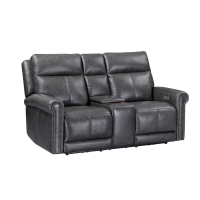 Flexsteel Alexander Power Reclining Leather Sofa or Set - With Power Tilt Headrest | Power Lumbar