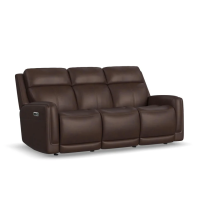 Flexsteel Alister Power Gliding Leather Sofa or Set - With Power Tilt Headrest | Power Lumbar