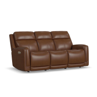 Flexsteel Alister Power Gliding Leather Sofa or Set - With Power Tilt Headrest | Power Lumbar
