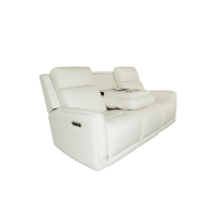 Flexsteel Alister Power Gliding Leather Sofa or Set - With Power Tilt Headrest | Power Lumbar