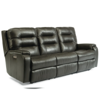 Flexsteel Arlo Power Reclining Leather Sofa or Set With Power Tilt Headrest