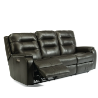Flexsteel Arlo Power Reclining Leather Sofa or Set With Power Tilt Headrest