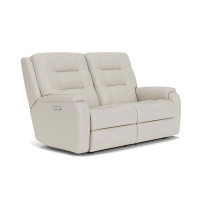 Flexsteel Arlo Power Reclining Leather Sofa or Set With Power Tilt Headrest