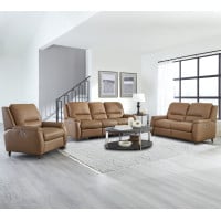 Austin Leather Match Power Reclining Sofa Or Set With Power Headrest
