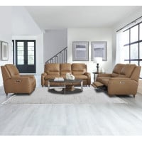 Austin Leather Match Power Reclining Sofa Or Set With Power Headrest