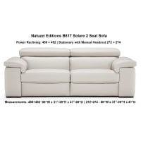Natuzzi Editions B817 Solare Power Reclining Leather Sectional | Adjustable Headrest