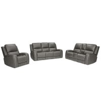 Belmont Leather Match Zero Gravity  Power Reclining Sofa Or Set With Power Headrest