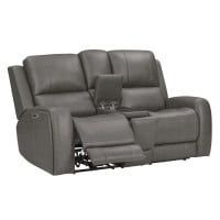 Belmont Leather Match Zero Gravity  Power Reclining Sofa Or Set With Power Headrest